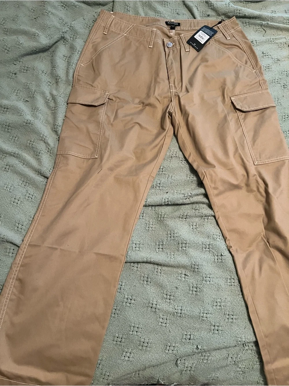 True Religion Men's Tan Cargo Pants